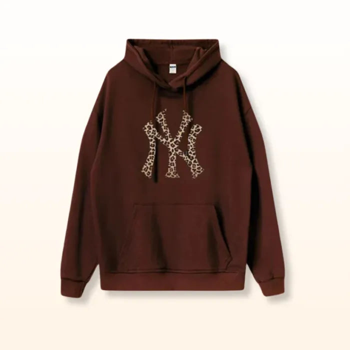 NY Leopard Print Hoodie