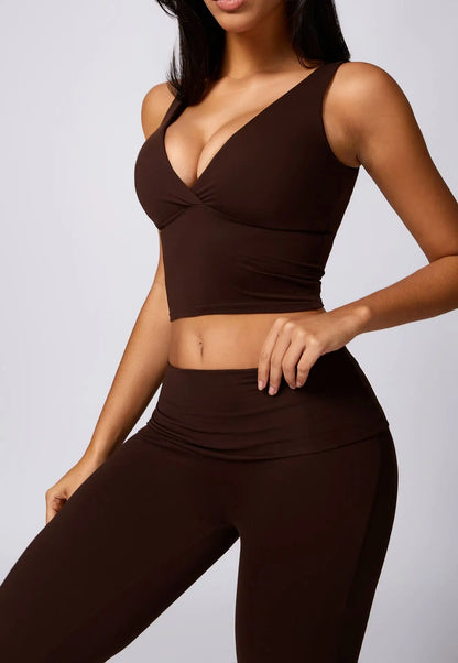 Zori™ Two Piece V Neck LoungeWear Set