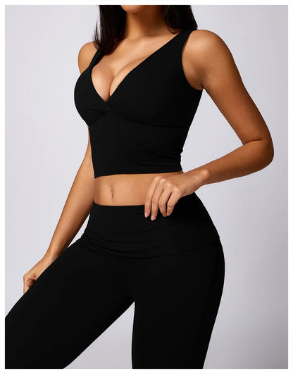 Zori™ Two Piece V Neck LoungeWear Set