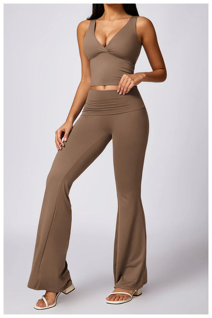 Zori™ Two Piece V Neck LoungeWear Set